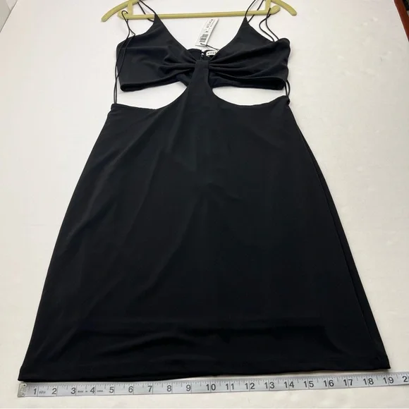 Alice +‎ Olivia Womens Black Havana Cutout Mini Dress Size 12 Vacation NEW